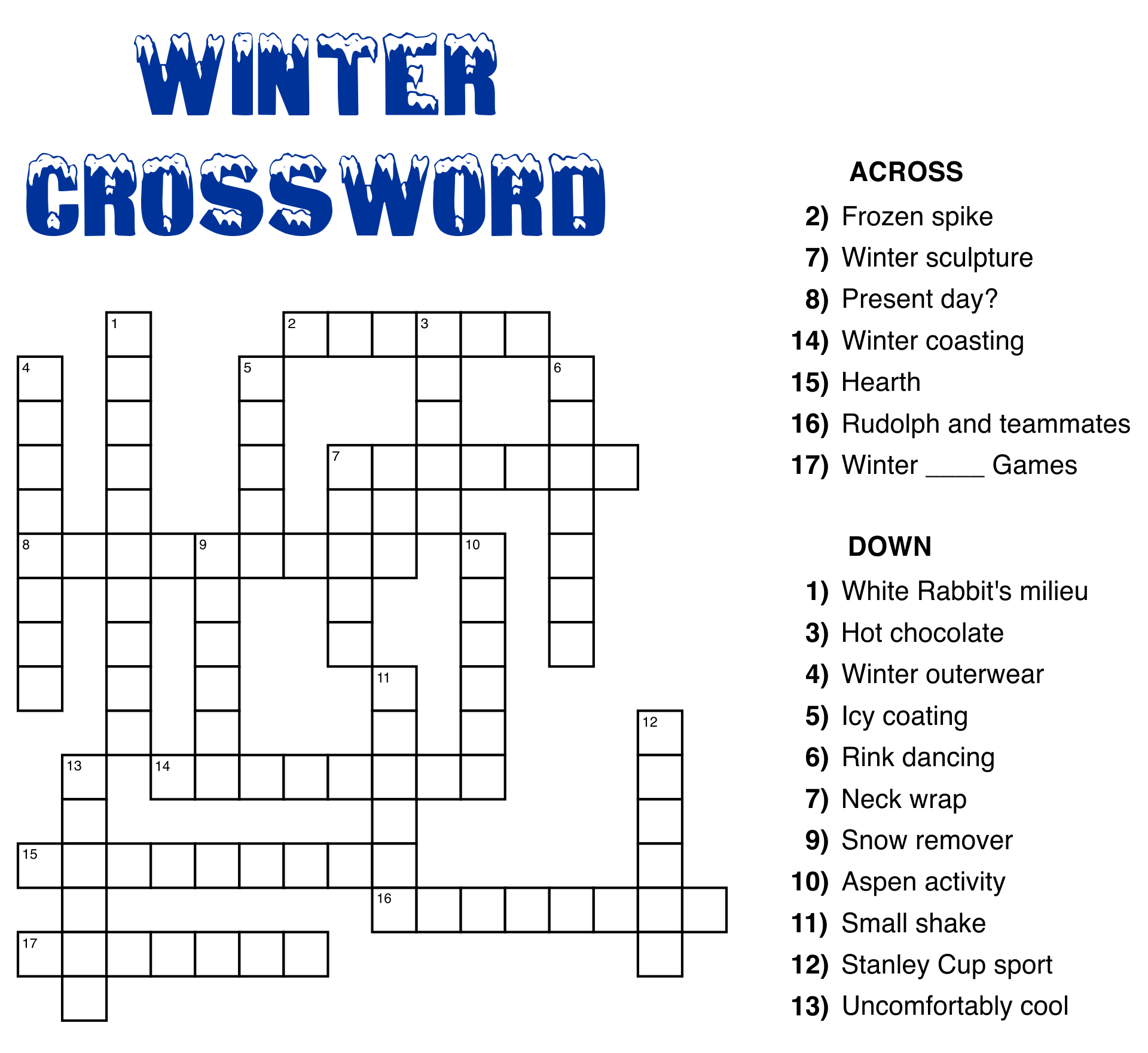 10 Best Large Print Easy Crossword Puzzles Printable Printablee