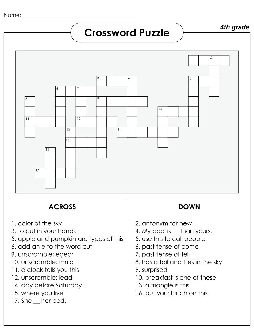 10 Best Printable Halloween Puzzles 4th Grade Printablee