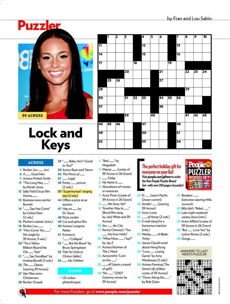 20081124 750 90 In 2020 Crossword People Magazine Printable Emma