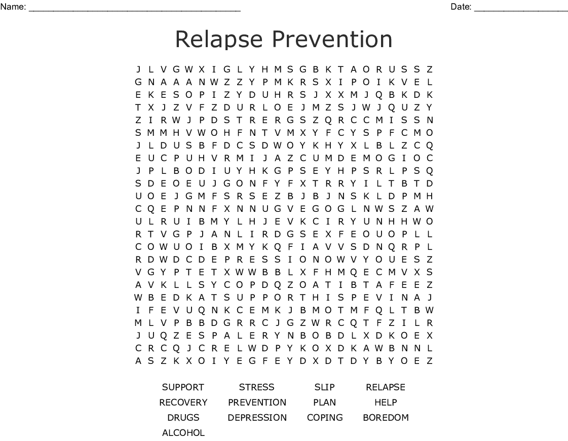 Addiction Recovery Word Search Wordmint Printable Recovery Puzzles 