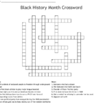 Black History Month Crossword Puzzles Printable Printable Template 2021