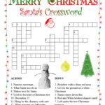 Christmas Crossword Printable Printable Template Free