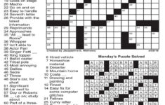 Commuter Crossword Puzzle Free Free Printable Crossword Puzzles For