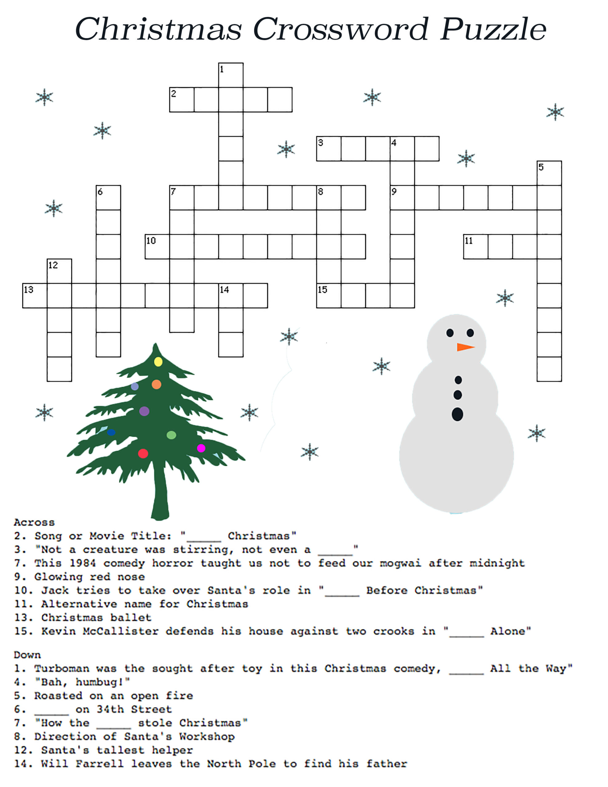 CROSSWORD Christmas Crossing UHCL The Signal