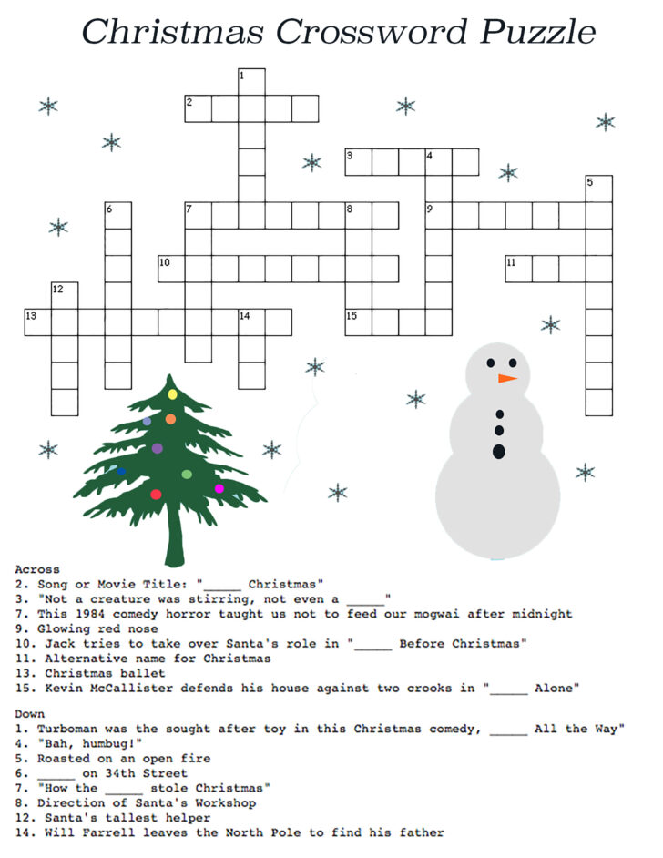 Printable Holiday Crossword Puzzles