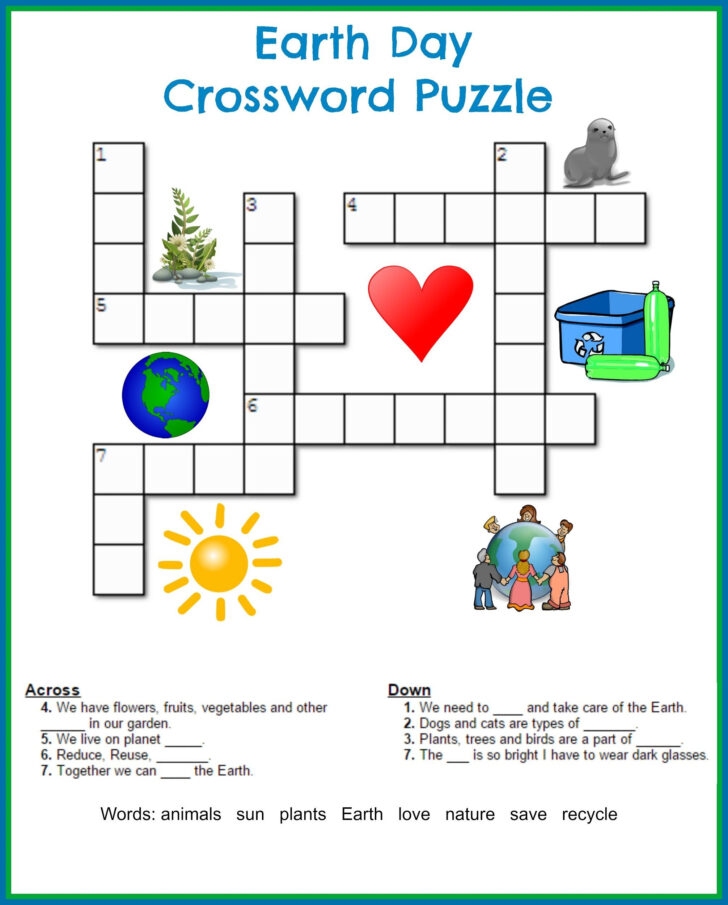 Crossword Puzzles For Kids Free Printable