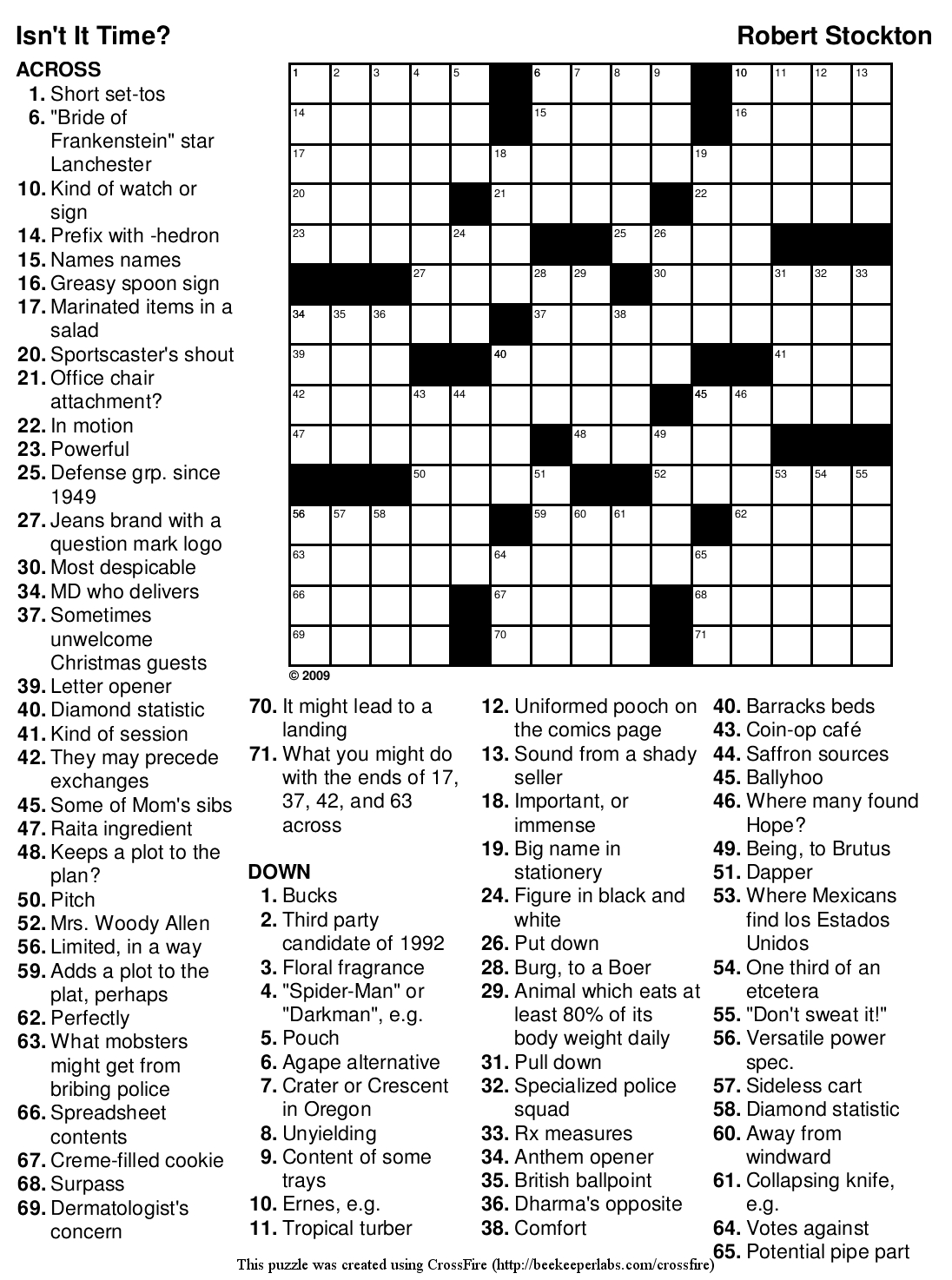 thomas joseph crossword puzzle for today