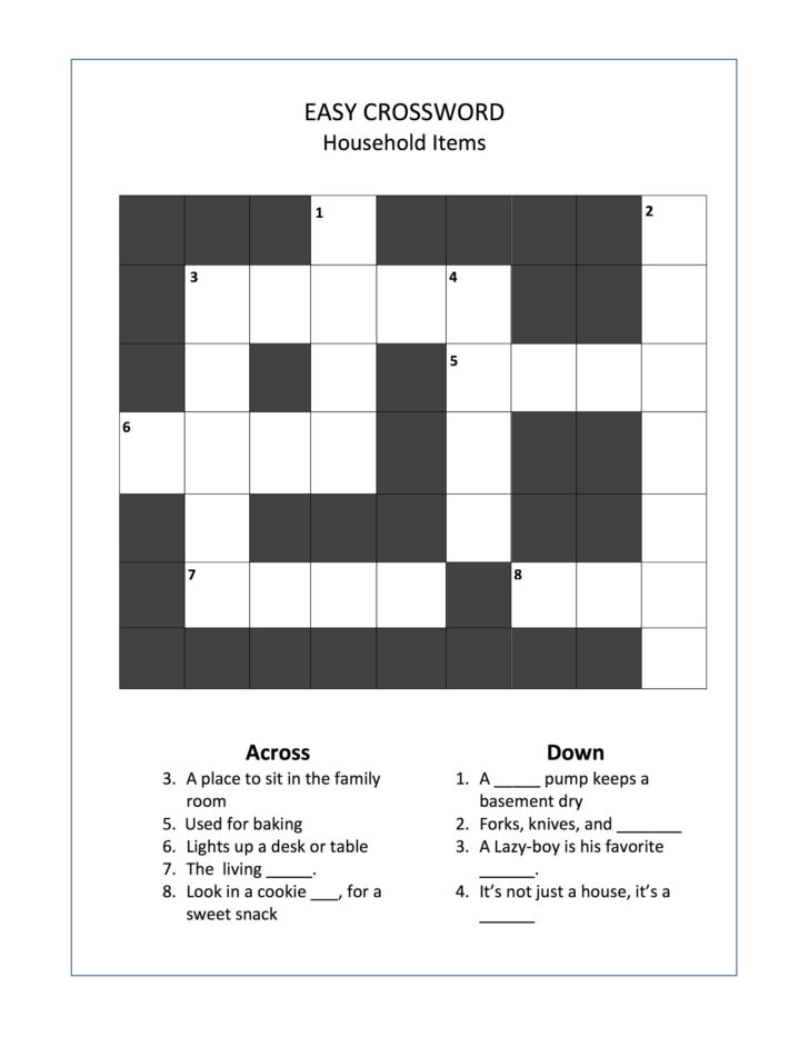 Crossword Puzzles For Adults Printable Emma Crossword Puzzles