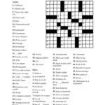 Easy Crossword Puzzles For Seniors Crossword Puzzles Free Printable