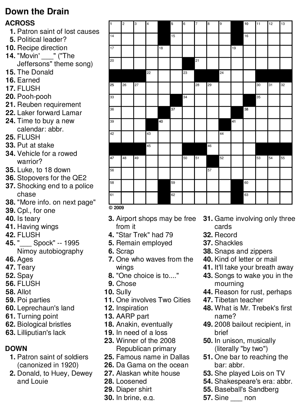Elderly Free Easy Printable Crossword Puzzles For Adults Free Large 