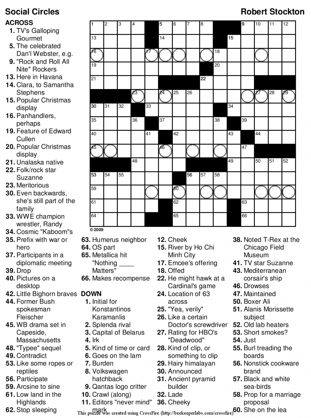 Free Easy Printable Crossword Puzzles For Adults