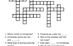 Free Printable Christmas Crossword Puzzles For Adults Free Printable