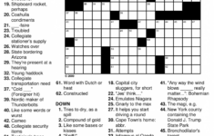 Free Printable Crossword Puzzles Easy For Adults My Board Free