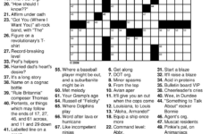 Free Printable Crossword Puzzles Medium Difficulty Printable