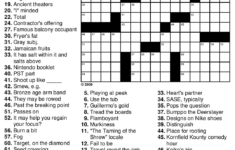Free Printable Crosswords Easy