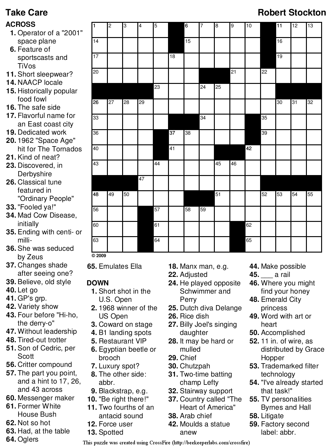 Free Printable Sports Crossword Puzzles Free Printable