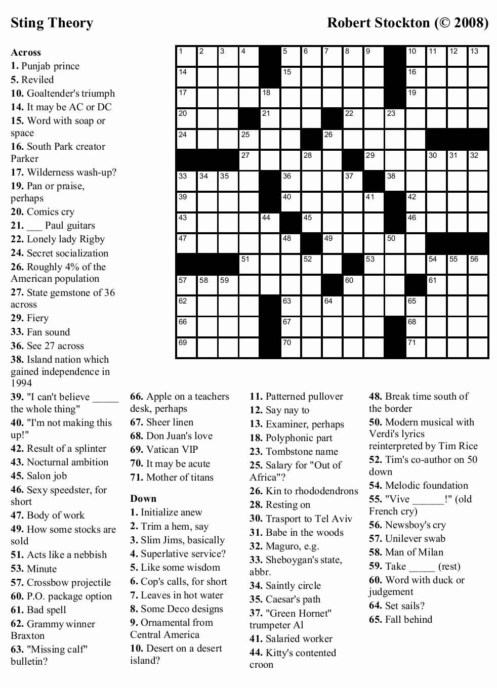 Free Printable Sunday Ny Times Crossword Puzzles Printable Crossword 