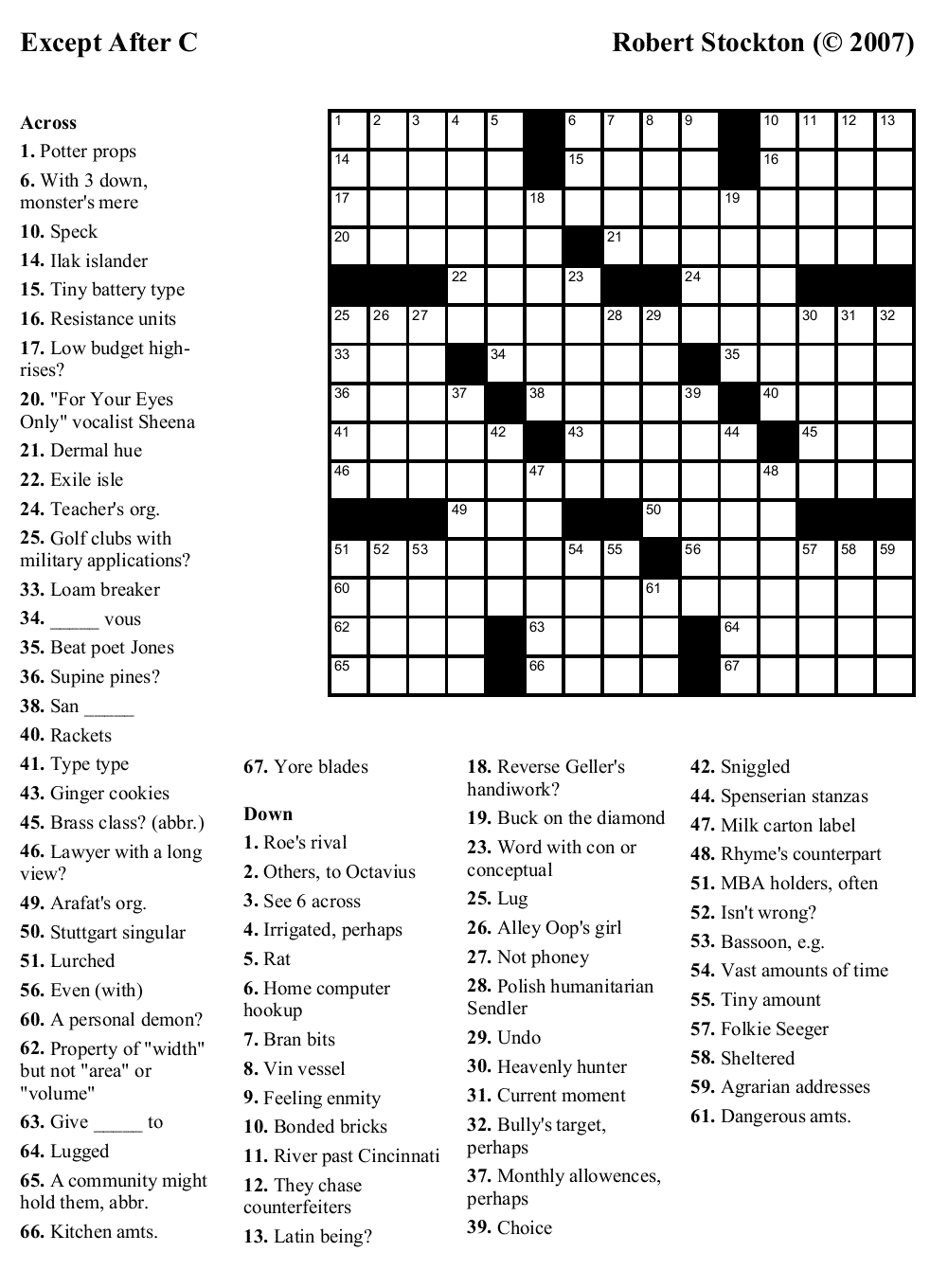 Hard Halloween Crossword Puzzles Printable Printable Crossword Puzzles