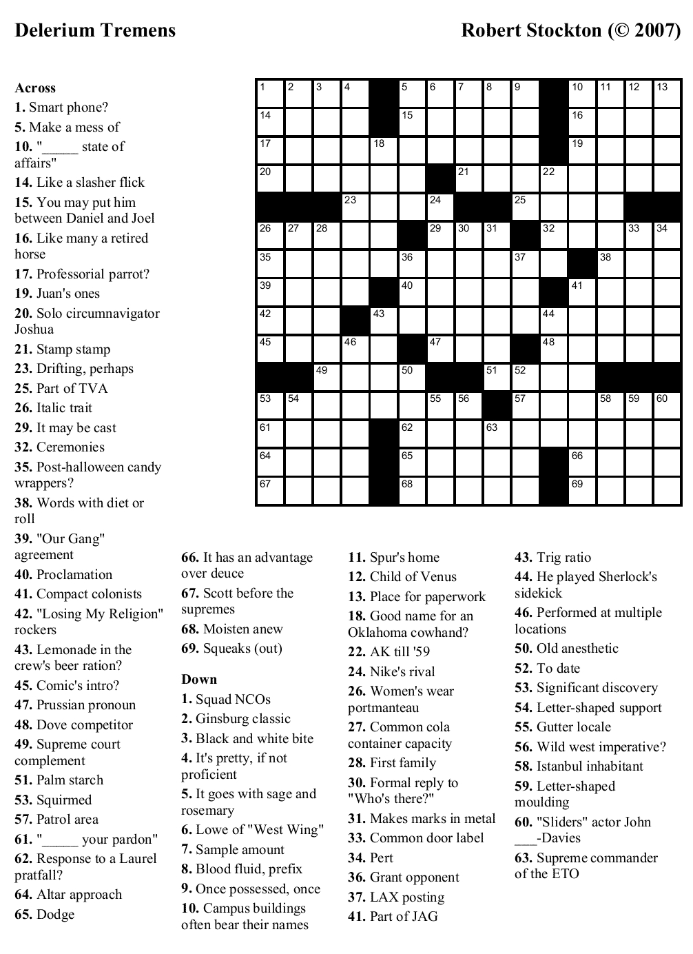 Hard Halloween Crossword Puzzles Printable Printable Crossword Puzzles