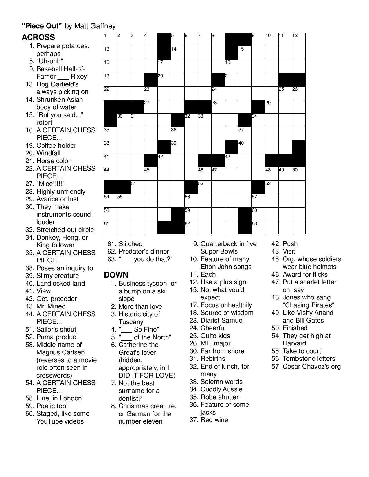 Impertinent Washington Post Crossword Puzzle Printable Clifton Blog