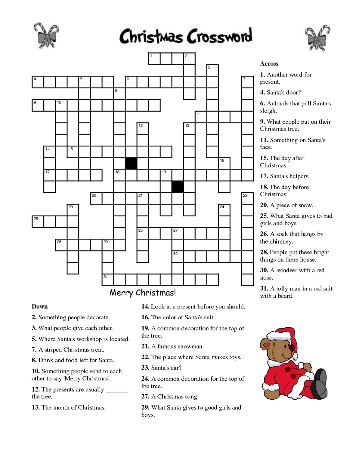 crossword puzzle maker for kids free worksheets