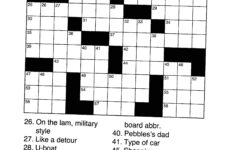 Large Print Easy Printable Crossword Puzzles For Seniors