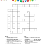New Year S Crossword Puzzle New Years Activities Printable