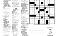 New York Times Crossword Printable Free Tuesday Printable Template 2021