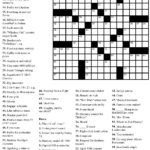 New York Times Daily Crossword Puzzle Printable Printable Crossword