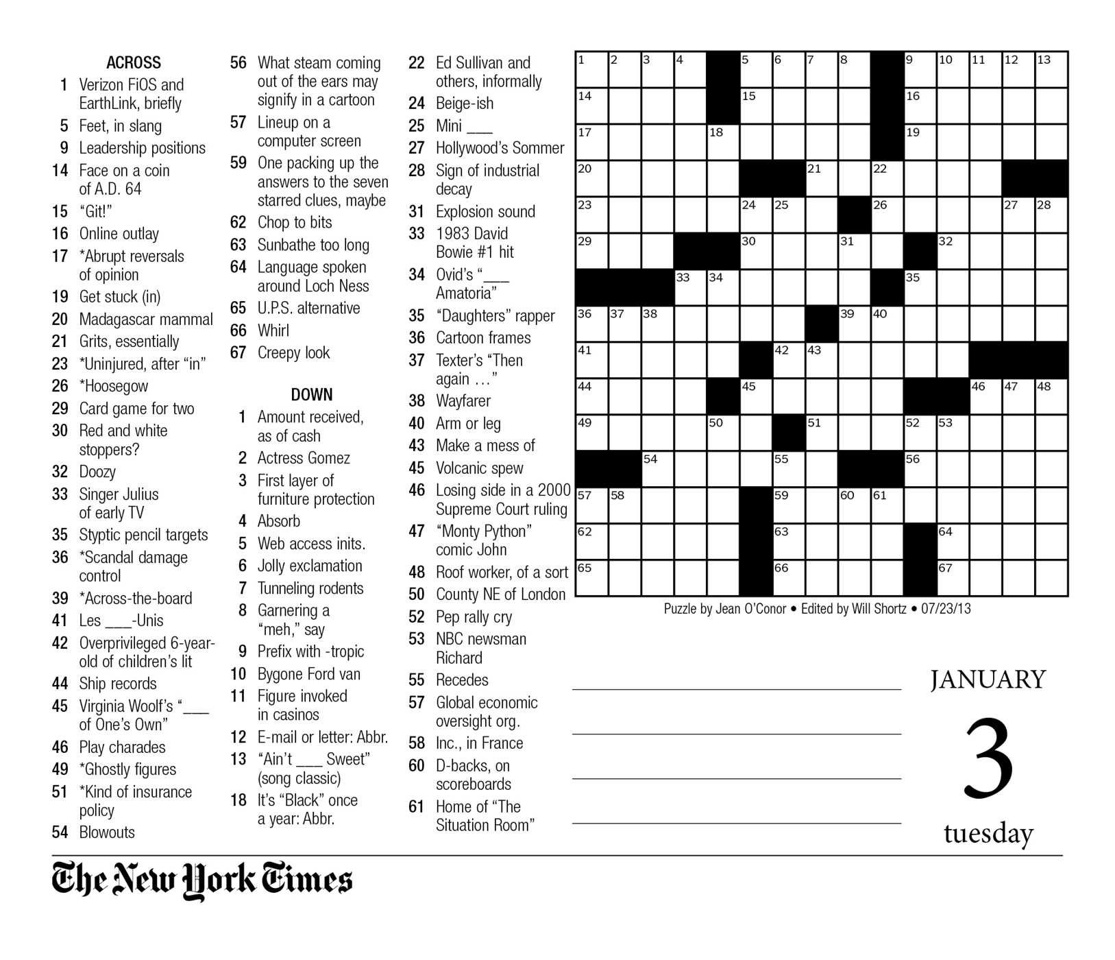 New York Times Sunday Crossword Printable Rtrs online La Times 