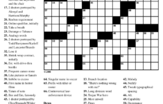 Newspaper Printable Crossword Puzzles Printable Template Free