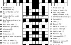 Printable Bible Crossword Puzzles With Answers Printable Crossword
