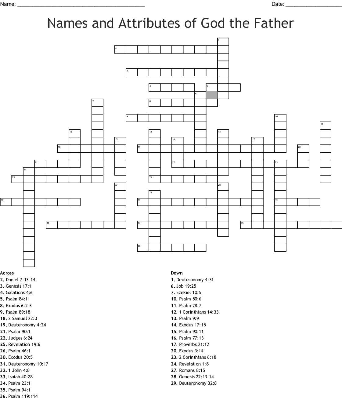 Printable Bible Crossword Puzzles With Scripture References Printable 