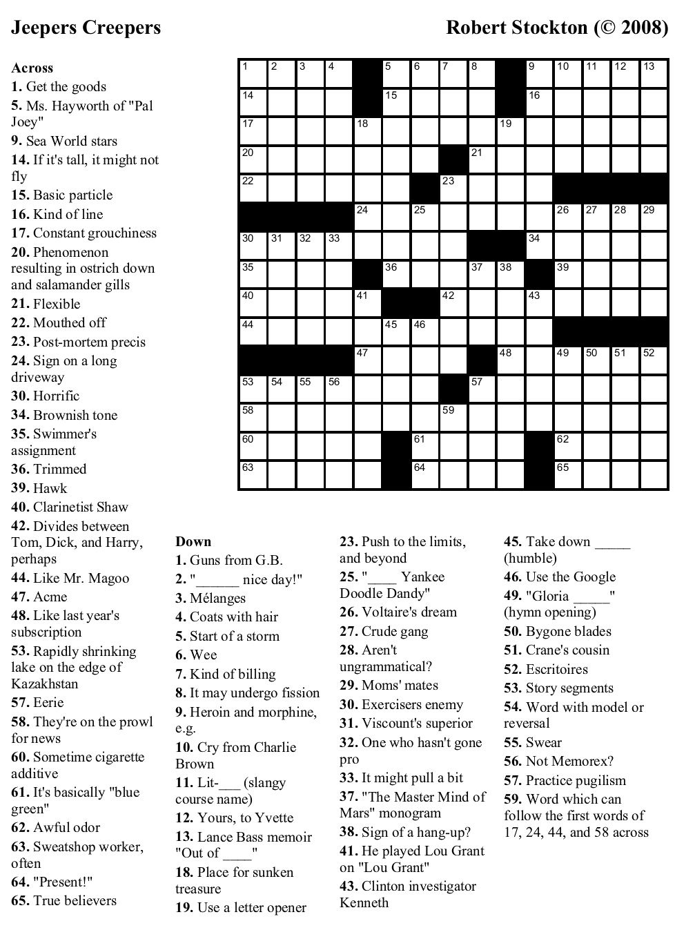 Printable Crossword Clue Printable Crossword Puzzles Emma Crossword