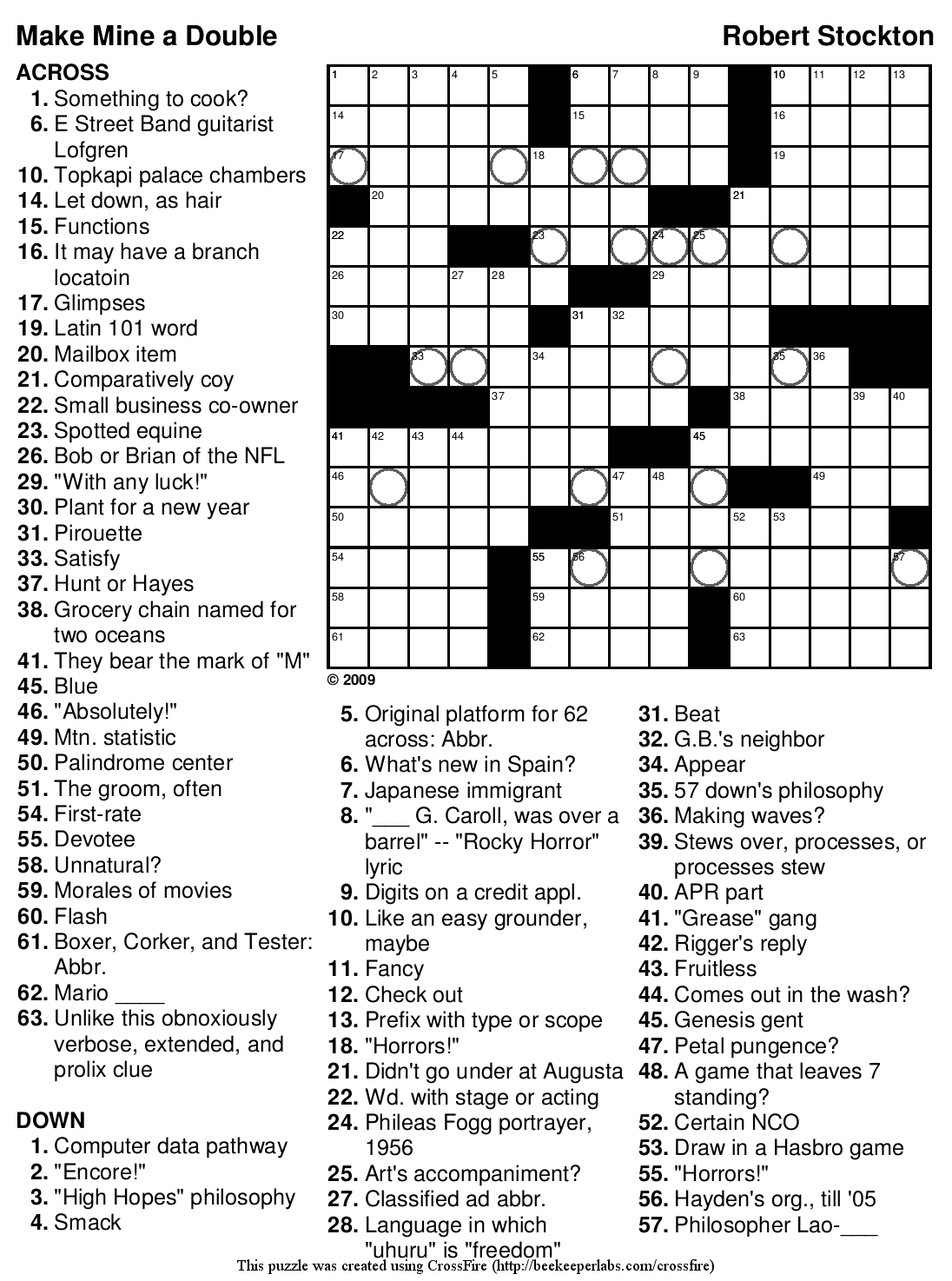 Difficult Hard Crossword Puzzles Printable | Emma Crossword Puzzles