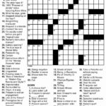 Printable Crossword Puzzle Difficult Free Printable Crossword Puzzles