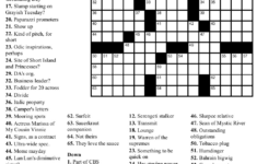 Printable Crossword Puzzle With Word Bank Printable Crossword Puzzles
