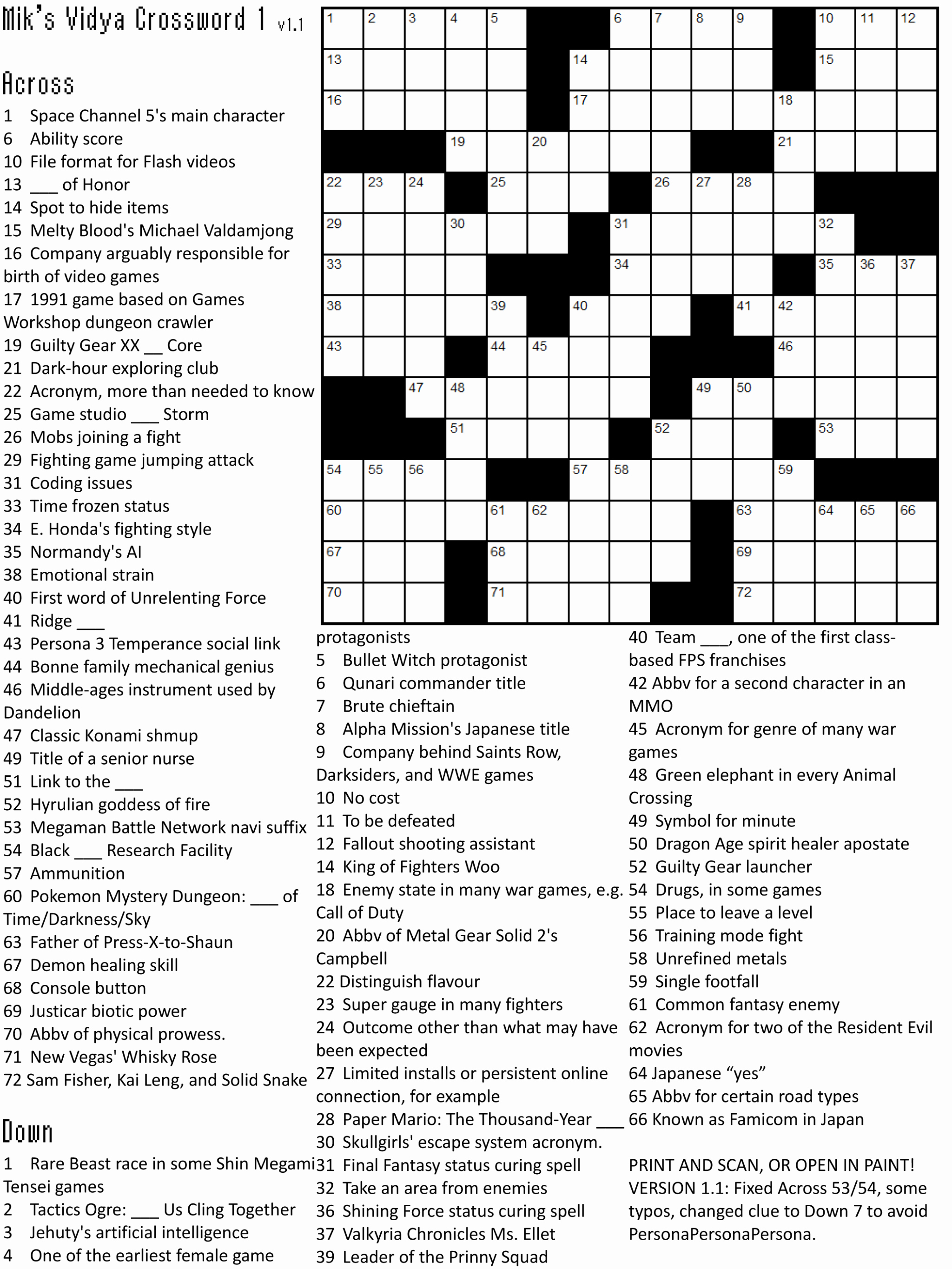 Printable Crossword Puzzles For Adults Printable Crossword Puzzles