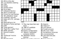 Printable Crossword Puzzles For Esl Students Printable Crossword Puzzles