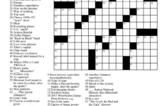 Printable Crossword Puzzles For High School Students Printable