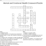 Printable Crossword Puzzles For Mental Health Printable Crossword Puzzles