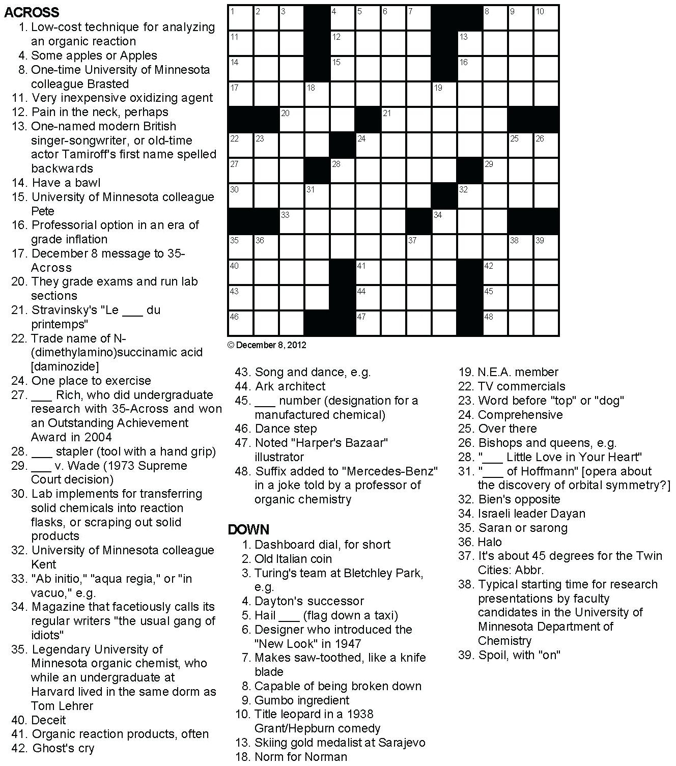 Printable Crossword Puzzles for Teens