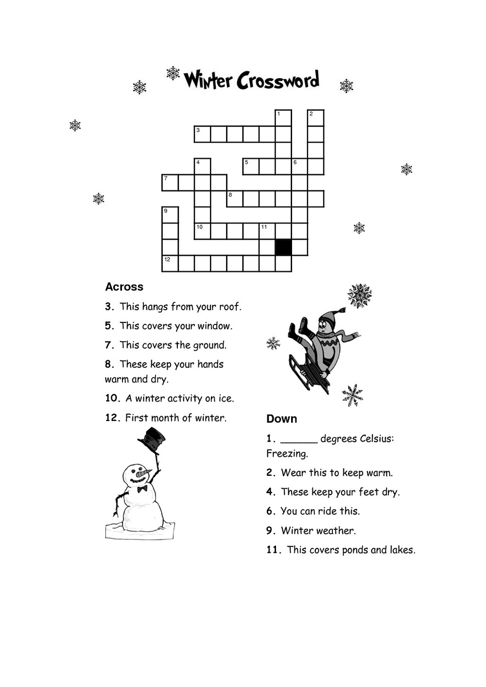 Printable Easy Crossword Puzzles For Kids 101 Activity