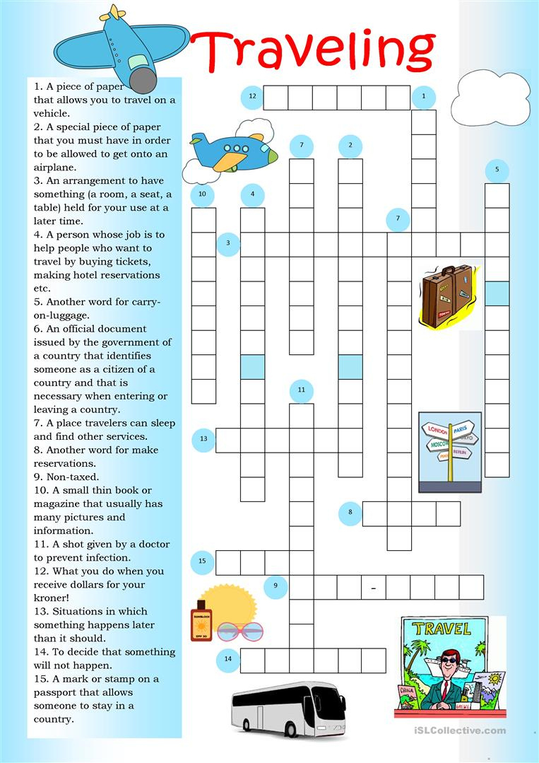 Printable Intermediate Crossword Puzzles Printable Crossword Puzzles