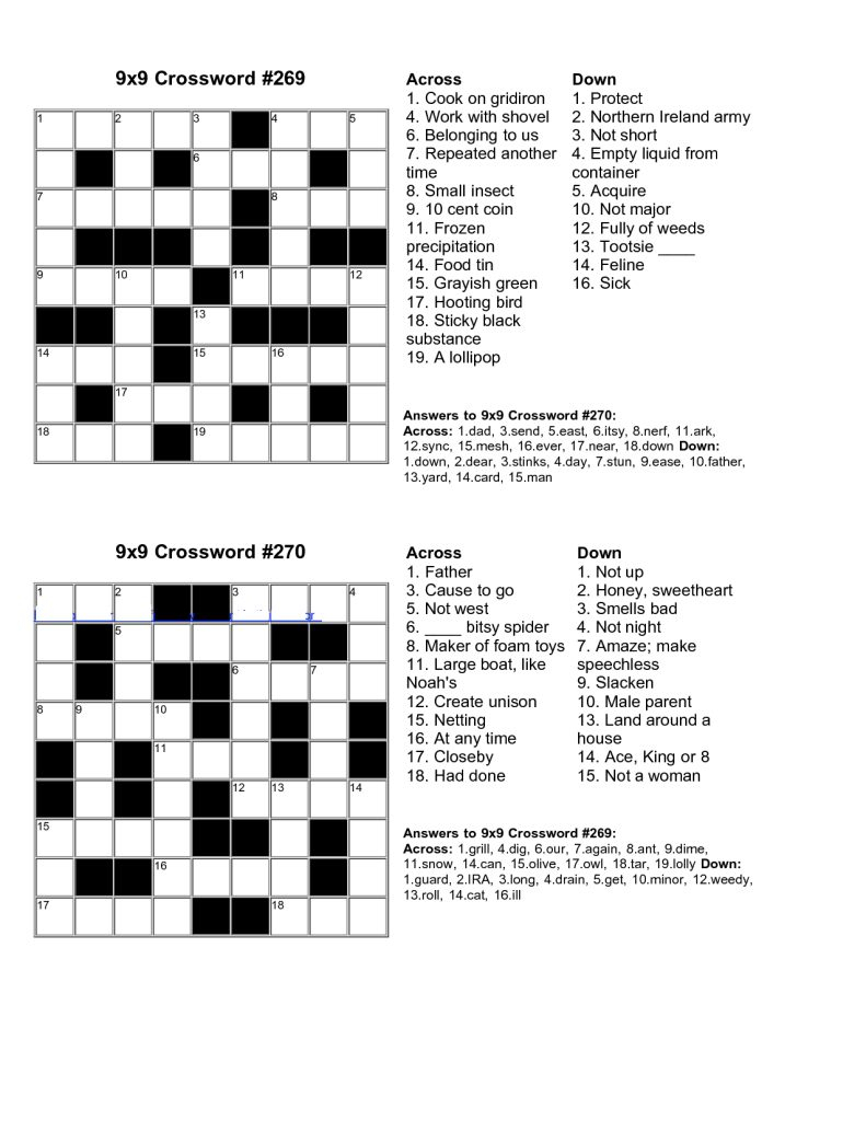 Junior Crossword Puzzles Printable Emma Crossword Puzzles