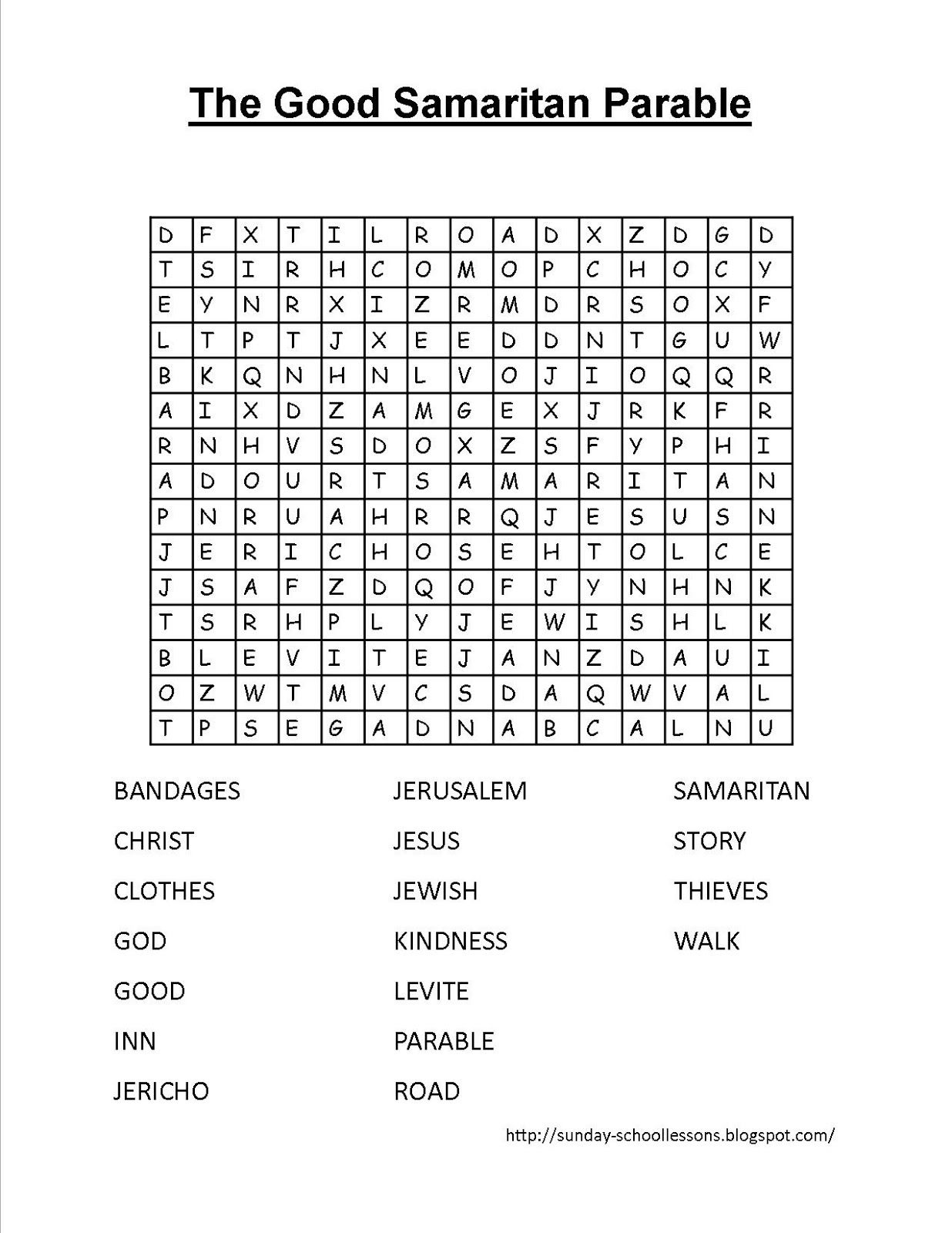 Printable Religious Puzzles Printable Crossword Puzzles