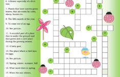 Spring Crossword Puzzle Free Printable Printable Template Free