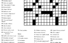 Usa Today Printable Crossword Puzzles 2015 Printable Crossword Puzzles