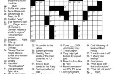 Washington Post Crossword Puzzle Printable Printable Template Free