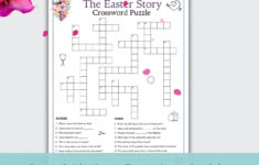 Christian Easter Crossword Puzzle Easter Games Printable Holy Week Bible  Activity Word Game Easter Story Trivia Religious Quiz Kids Adults inside The Easter Story Crossword Puzzles